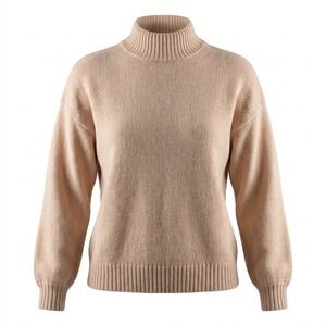 TALL Gap Womens Mock Neck Balloon Sleeve Knit Sweater Blush Pink Size Large